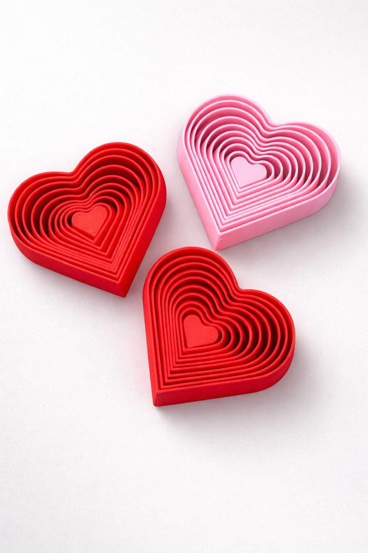 Heart Layered Fidget Toy — Classroom Valentine Favor Sensory Desk Gift