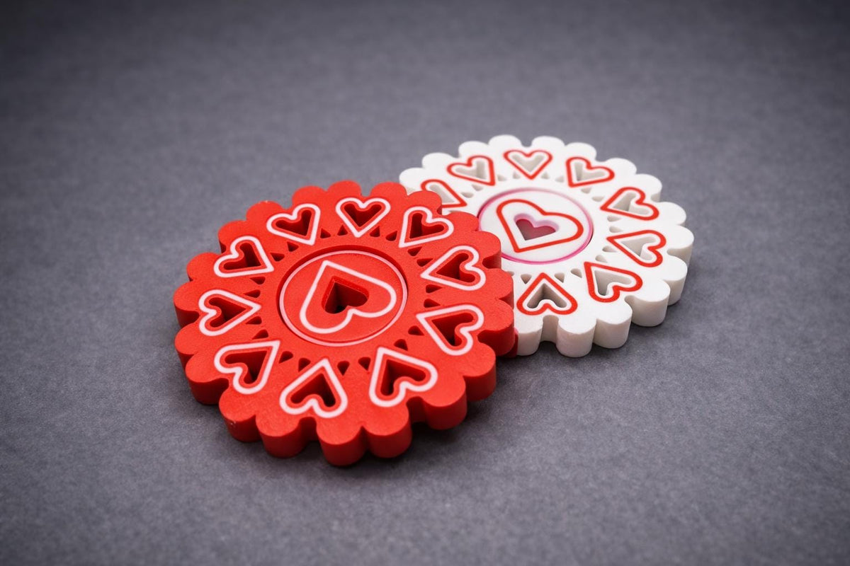 Heart Fidget Spinner – Classroom Valentine Gift – Non Candy School Valentines – Desk Sensory Toy