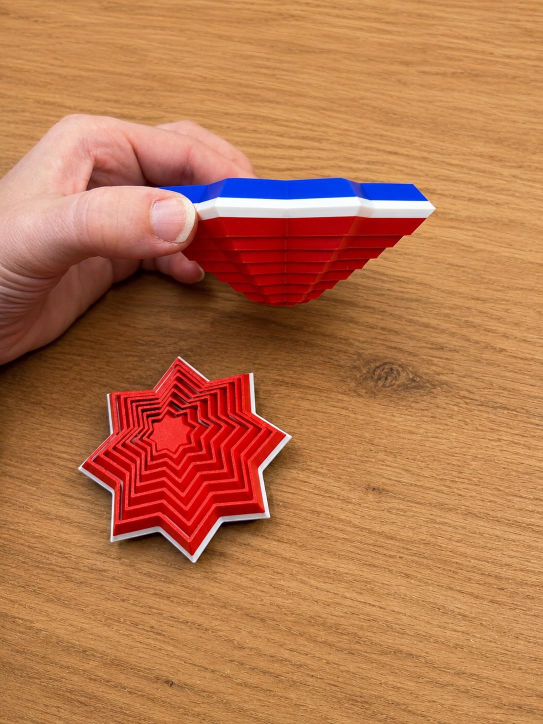 Fourth of July Star Fidget Layered Patriotic Sensory Toy