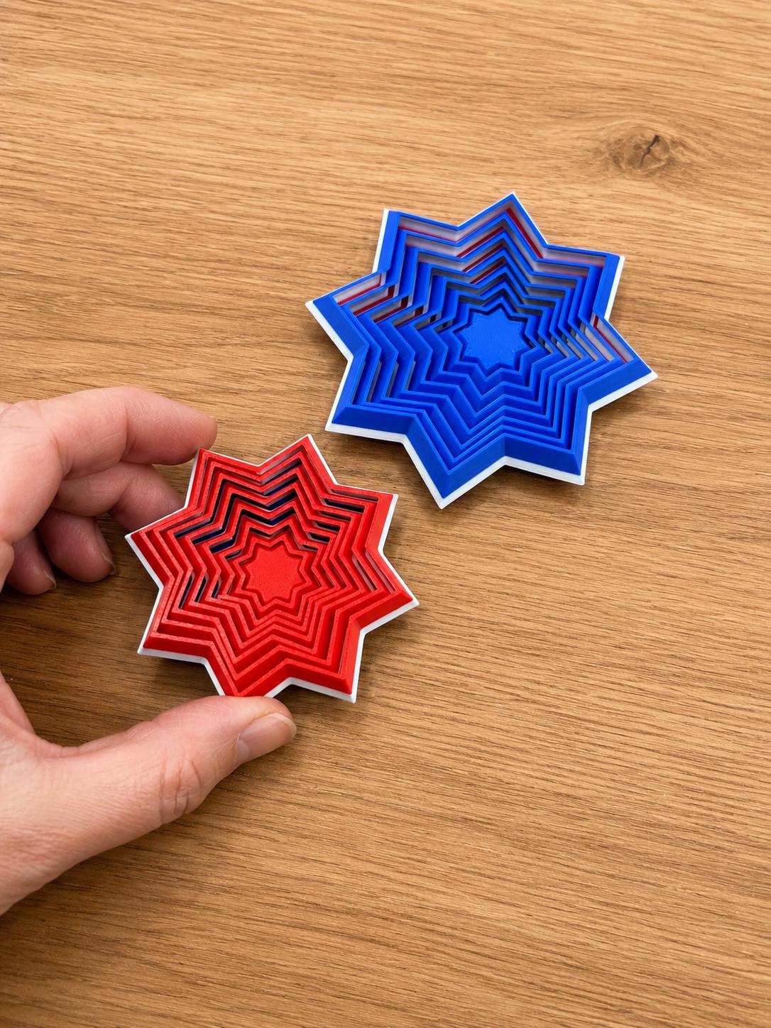 Fourth of July Star Fidget Layered Patriotic Sensory Toy