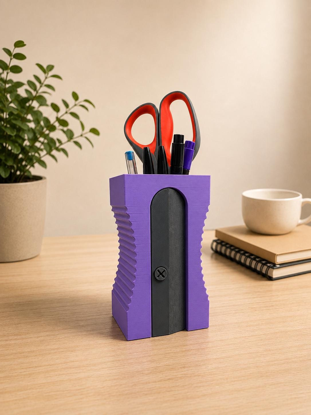 Giant Pencil Sharpener Desk Organizer, Teacher Pencil Holder, Classroom Decor, 3D Printed Pen Cup, Back to School Gift