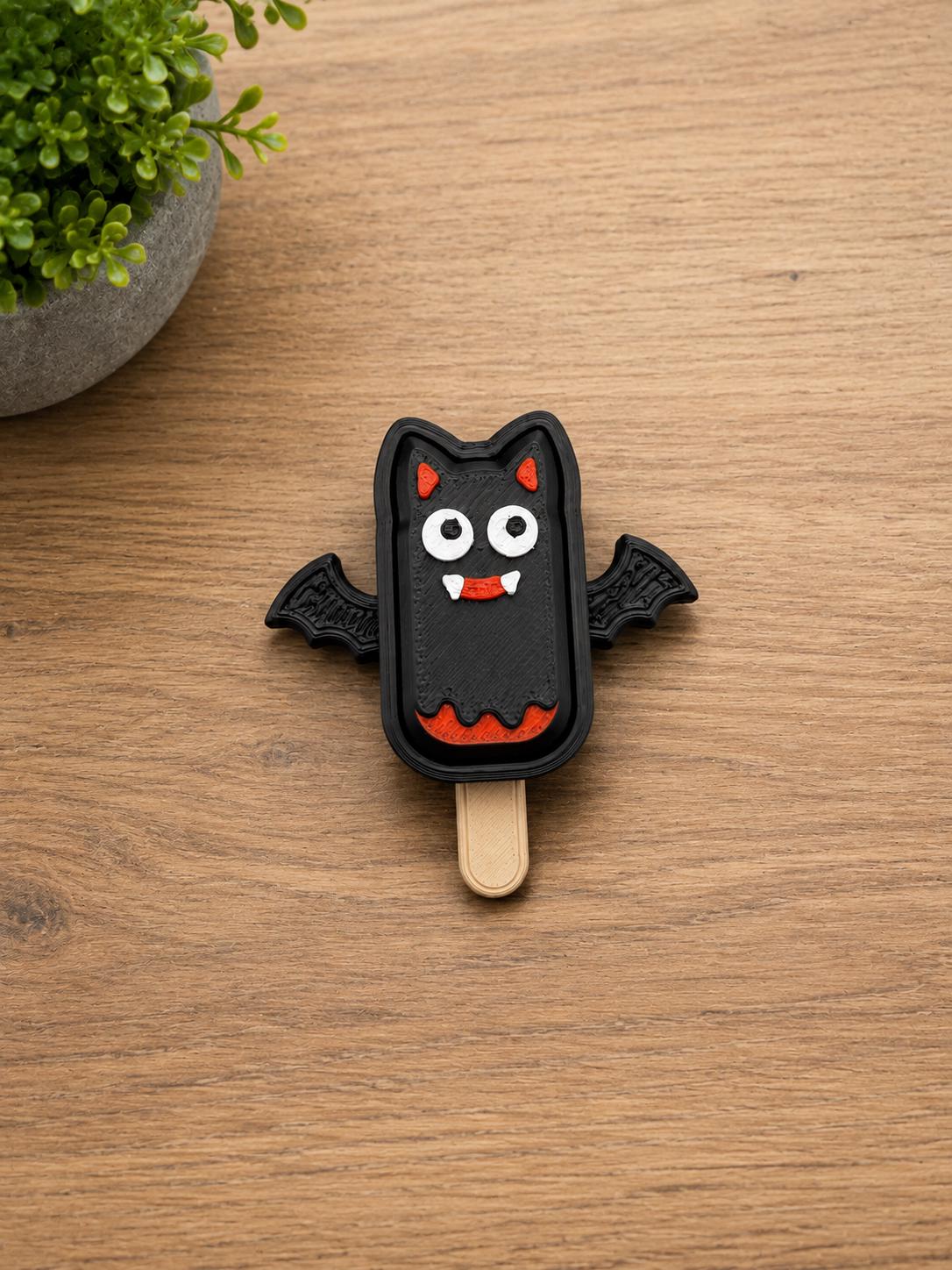 Halloween Popsicle Fidget Clicker | Ghost Bat Frankenstein Keychain | Spooky Sensory Toy