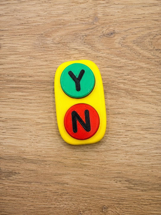 Yes No Clicker Fidget | Blue Dog Party Favor | Kids Fidget Toy | Optional Keychain
