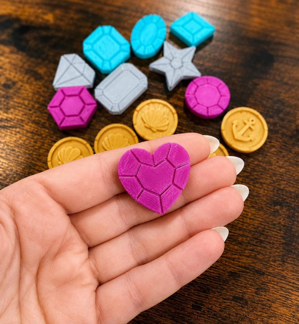 3D Printed Mermaid Treasure Drop, Fine Motor Sorting Toy, Sensory Play Set