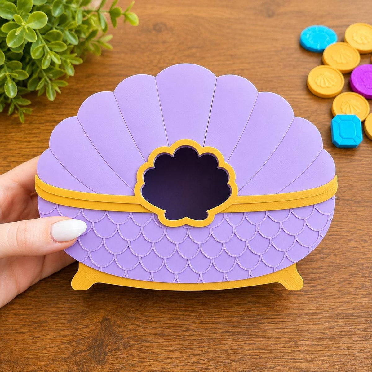 3D Printed Mermaid Treasure Drop, Fine Motor Sorting Toy, Sensory Play Set