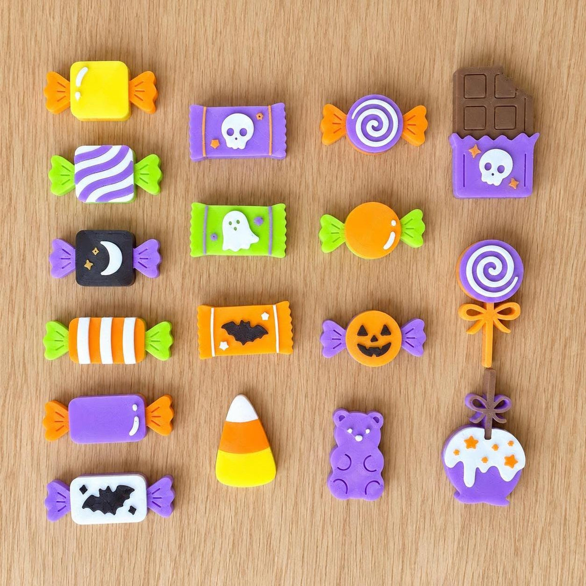 Halloween Pretend Candy Set, Sensory Bin Fillers, Trick-or-Treat Play Food