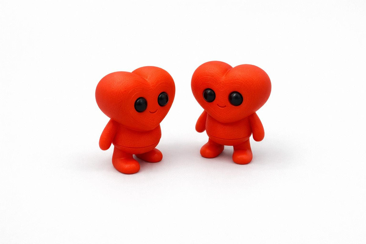 Articulated Tiny Heart Figurine – Valentine Gift – 3D Printed