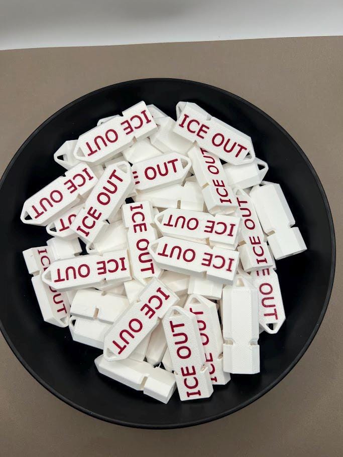 ICE OUT Whistle – No Keychain Hardware | Bulk Whistles | Organization Option