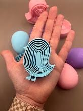 Baby Chick and Easter Egg Layered Fidget Toy - 3D Printed Easter Basket Stuffer