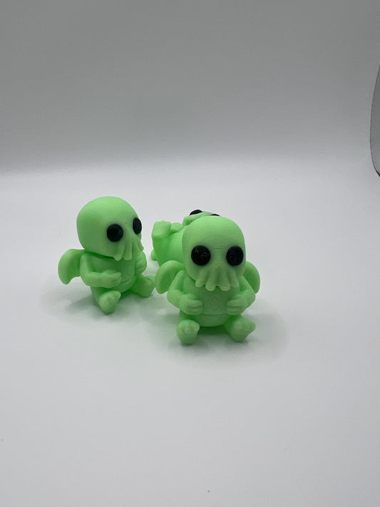 Glow in Dark Articulated Cthulhu Figure | Lovecraft Fidget Toy | 3D Printed Monster