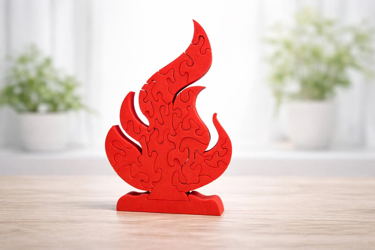 Survivor Fire Puzzle | 3D Printed Tribal Challenge Game - Large 9.5"x6.5"