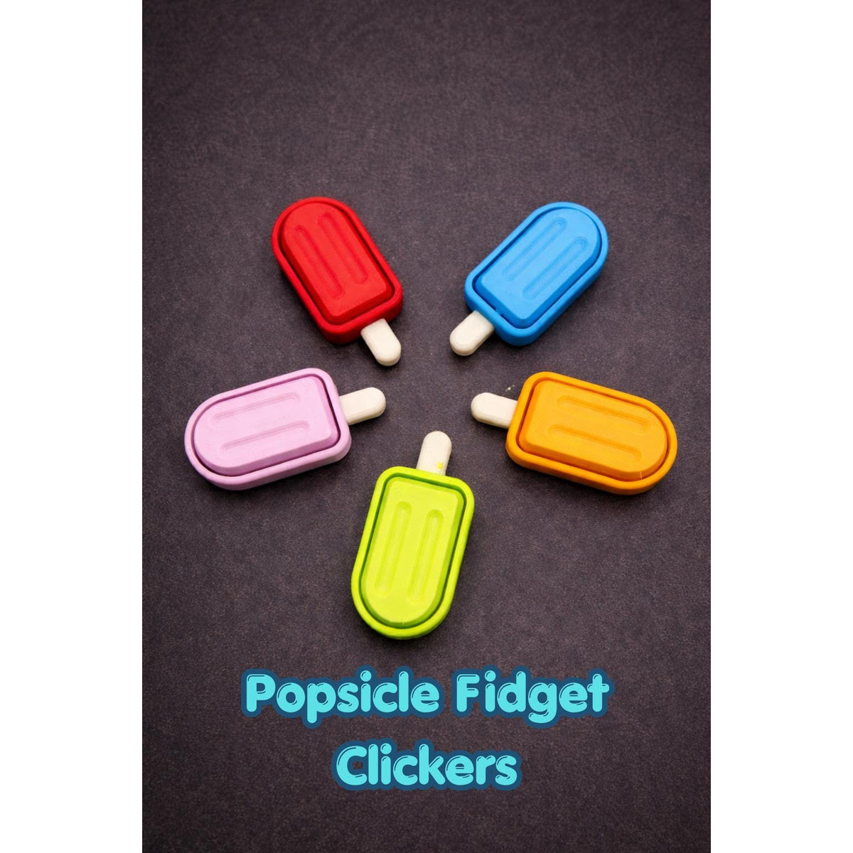 Mini Popsicle Clicker Fidget | Satisfying Click | Sensory ADHD Toy | Party Favor | 3D Printed