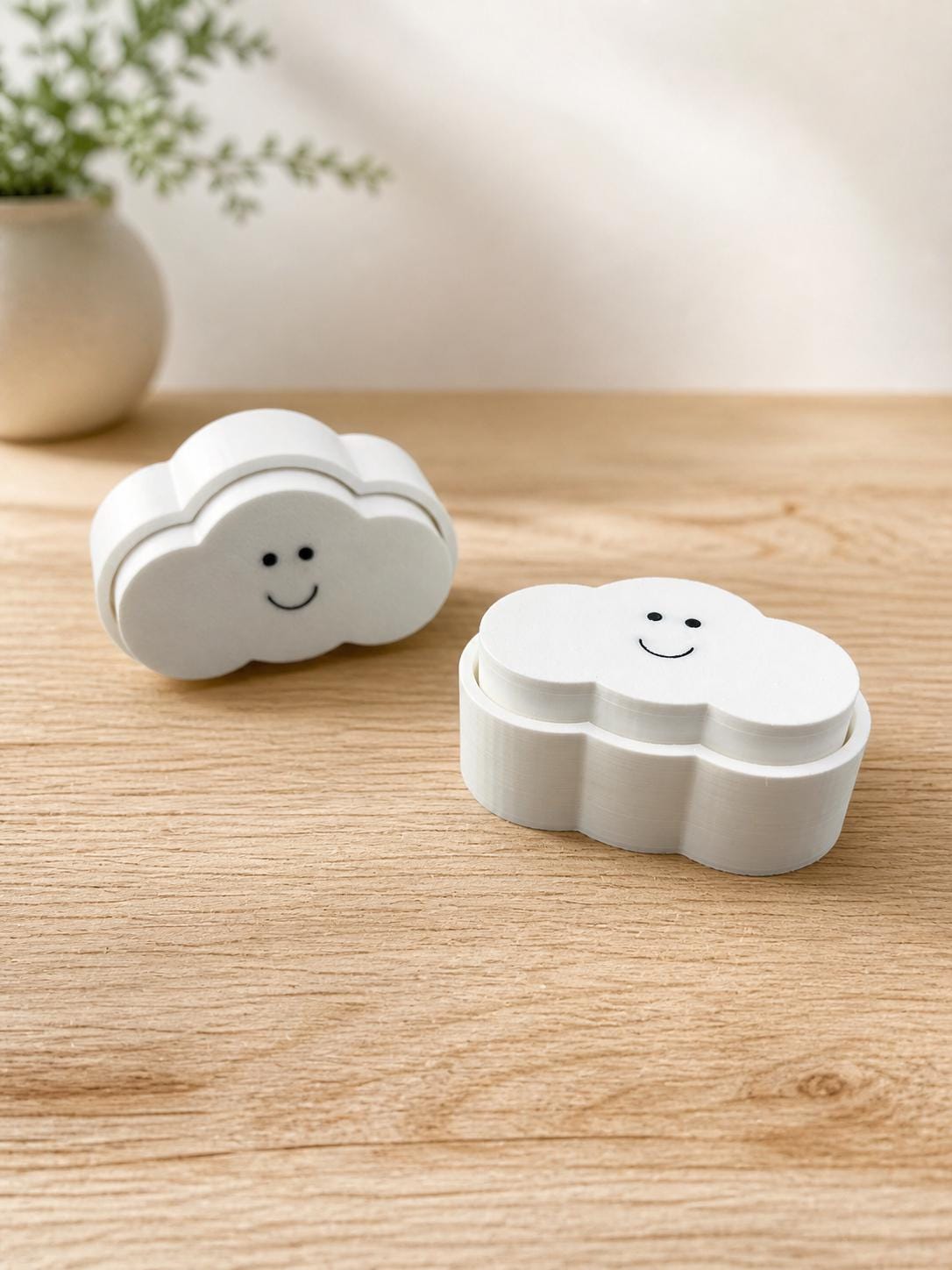 Cloud Clicker Fidget Toy | Smiling Face Desk Fidget, Stress Relief (3D Printed)