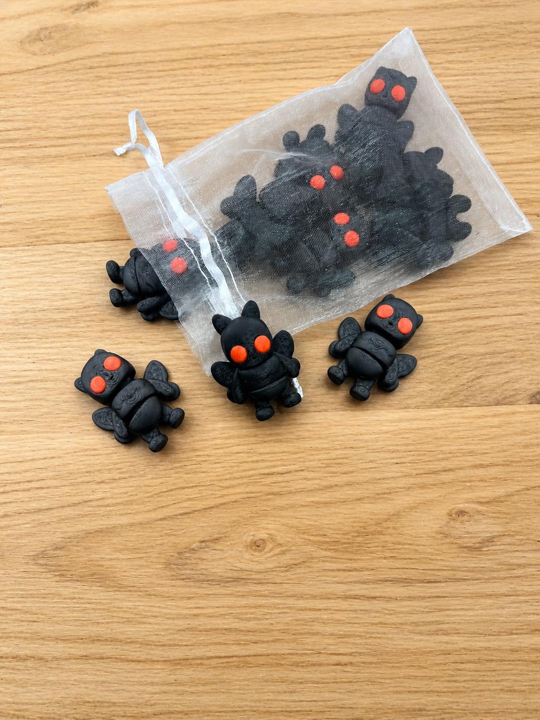Mini Mothman Figurines Set of 5, Cryptid Toy, Desk Decor, Party Favors