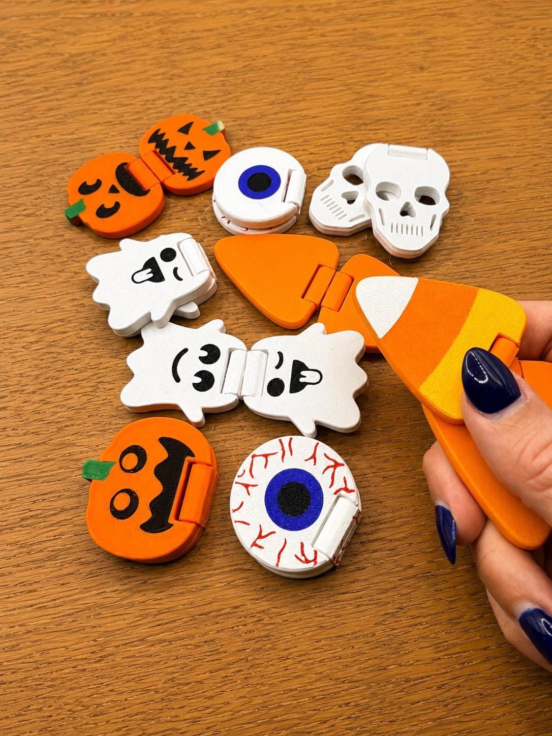 Halloween Slider Fidget | Ghost, Skull, Zombie, Eyeball & Candy Corn | Sensory Desk Toy | Halloween Party Favor