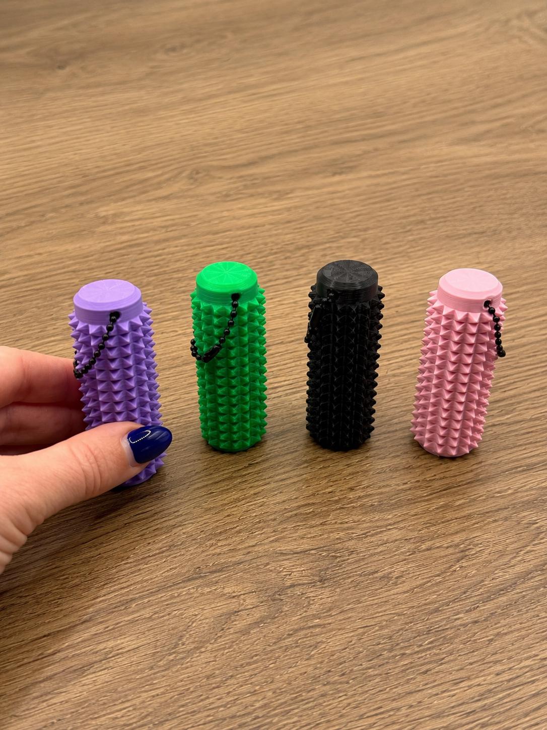 Spiky Sensory Fidget Roller | Pain Stim Keychain | ADHD & Autism Tactile Toy | 3D Printed
