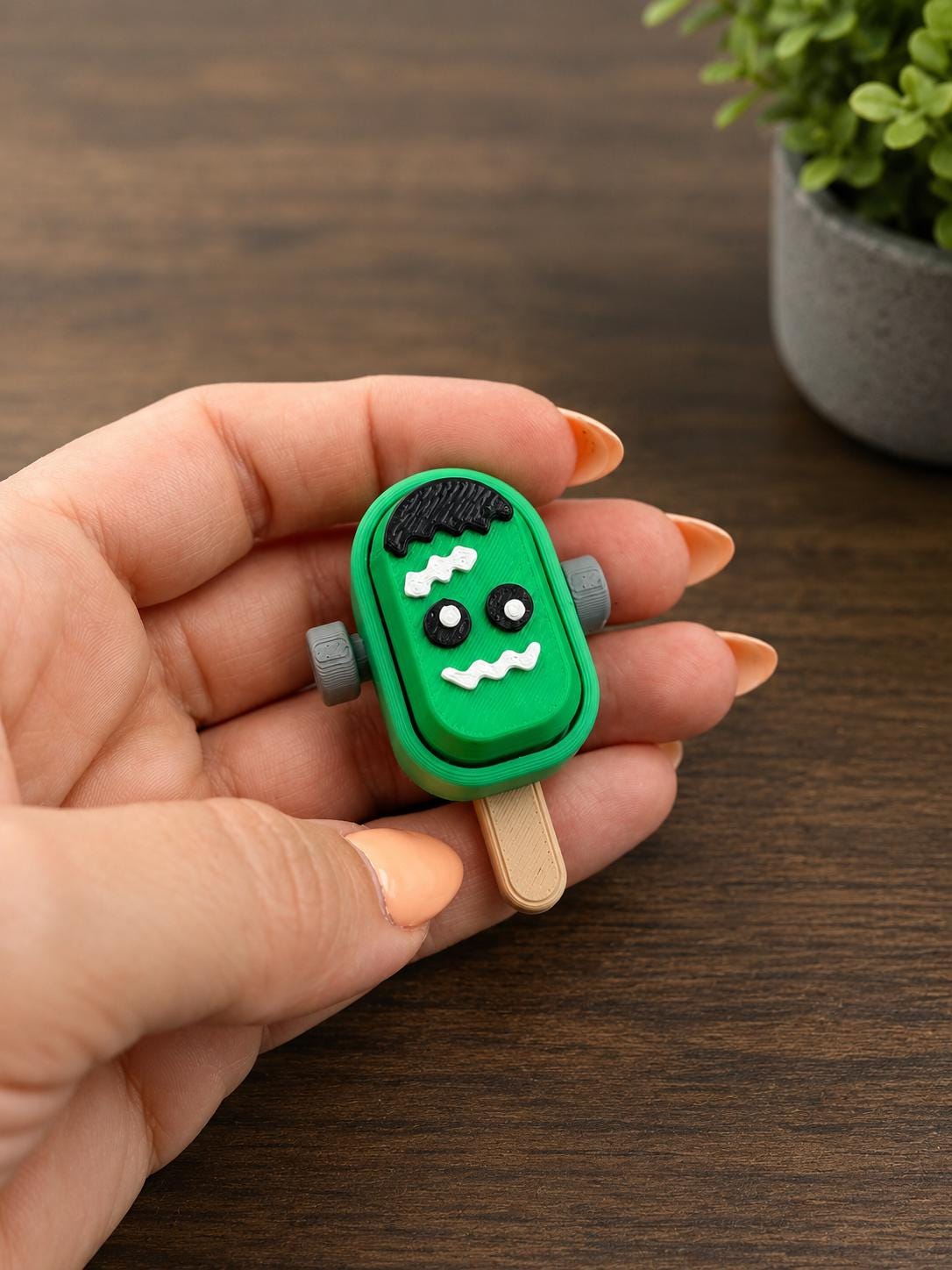Halloween Popsicle Fidget Clicker | Ghost Bat Frankenstein Keychain | Spooky Sensory Toy