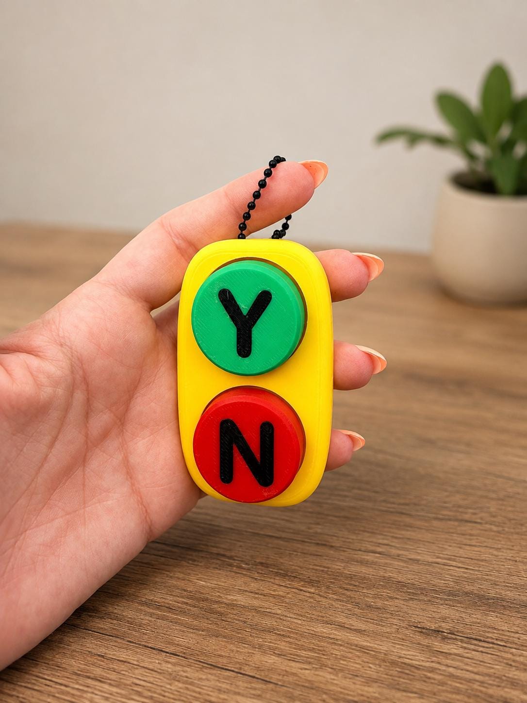Yes No Clicker Fidget | Blue Dog Party Favor | Kids Fidget Toy | Optional Keychain