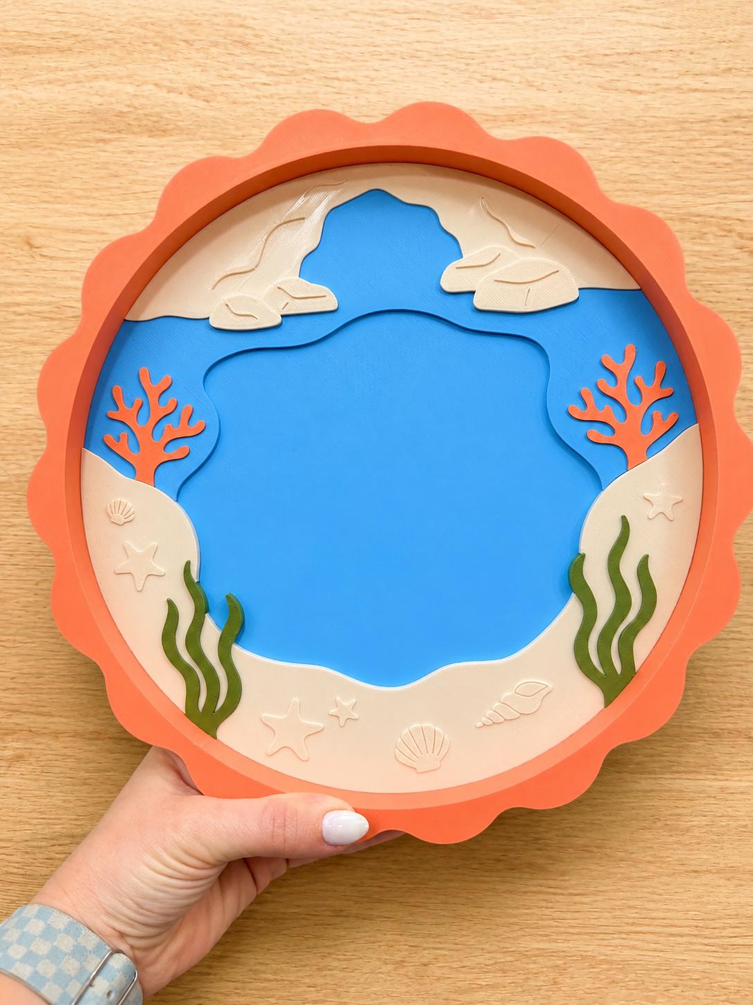 Mermaid Sensory Bin Set, 3D Printed Ocean Loose Parts, Preschool Pretend Play