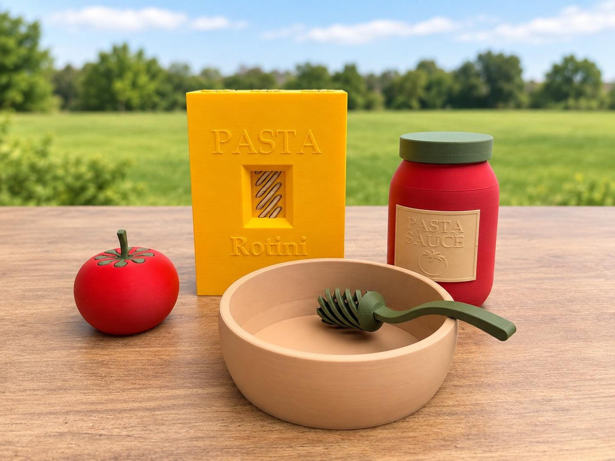 Pasta Play Set, Pretend Food, Kids Kitchen Toy, Dramatic Play, Cooking Activity, Montessori Gift