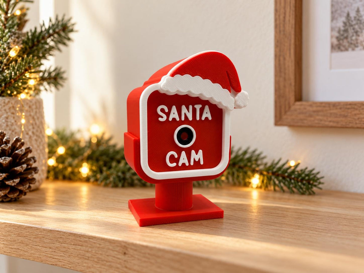 Santa Cam Christmas Decoration with Removable Stand – Mini Pretend Camera