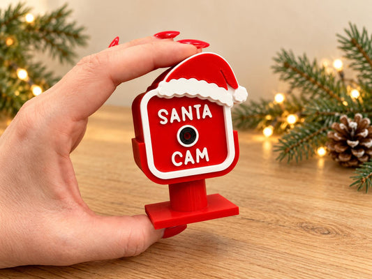 Santa Cam Christmas Decoration with Removable Stand – Mini Pretend Camera