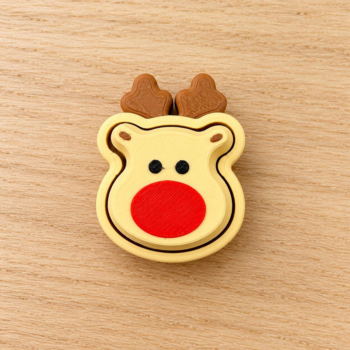 Reindeer Fidget Clicker, Christmas Keychain, Stocking Stuffer, 3 Holiday Styles