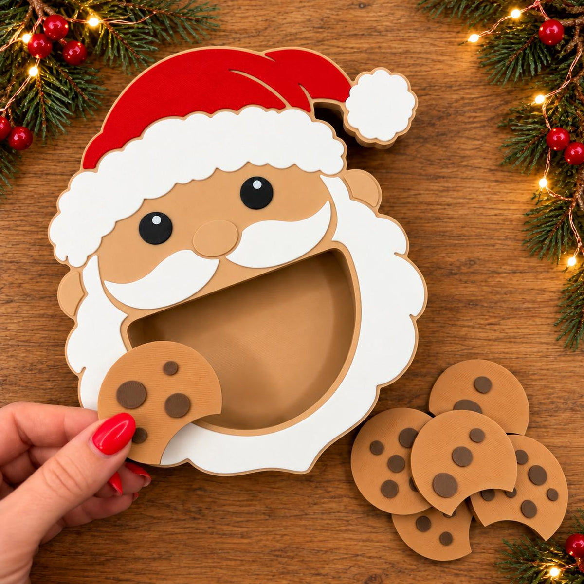 Feed Santa Cookie Activity | Christmas Alphabet & Counting Game | Santa Sensory Bin