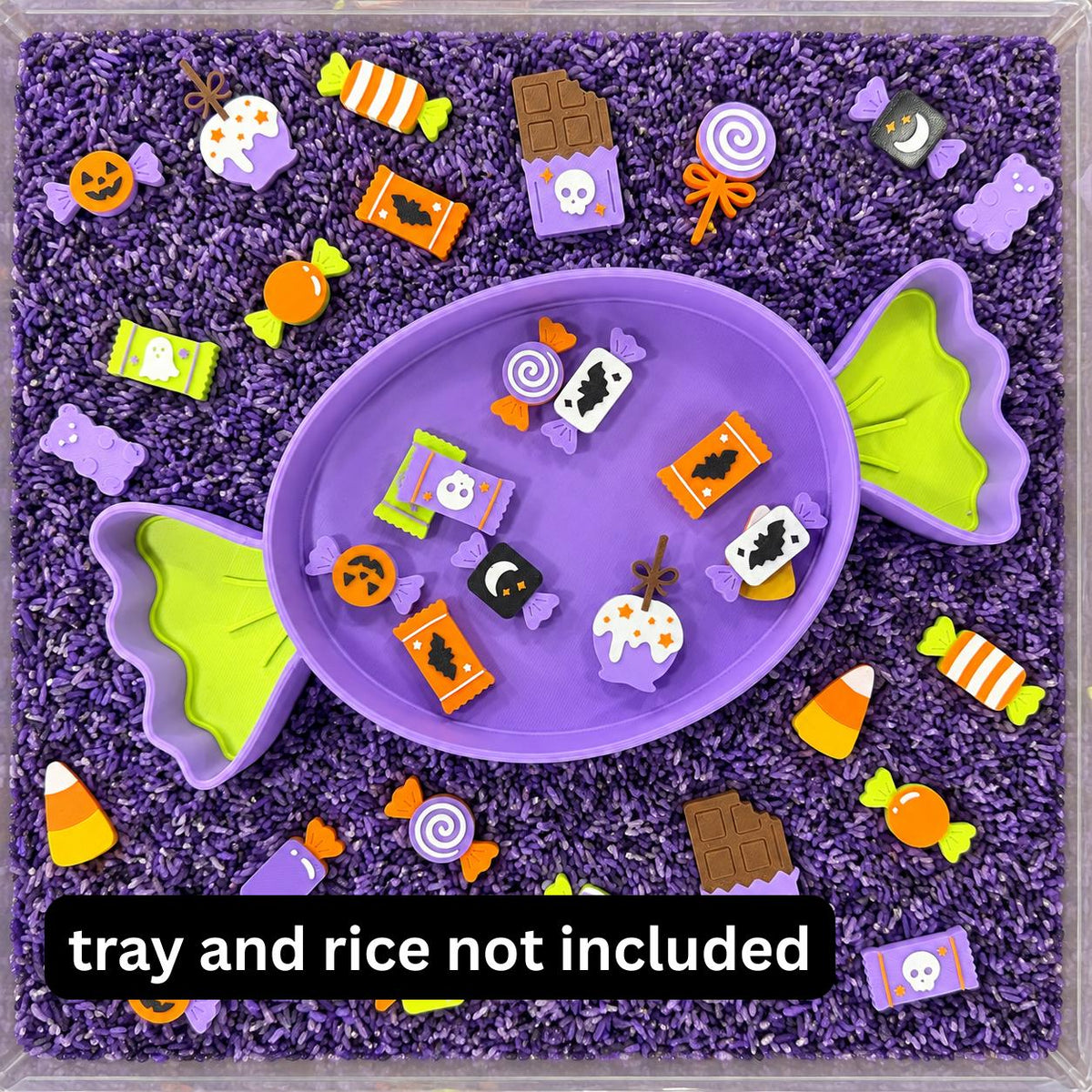 Halloween Pretend Candy Set, Sensory Bin Fillers, Trick-or-Treat Play Food