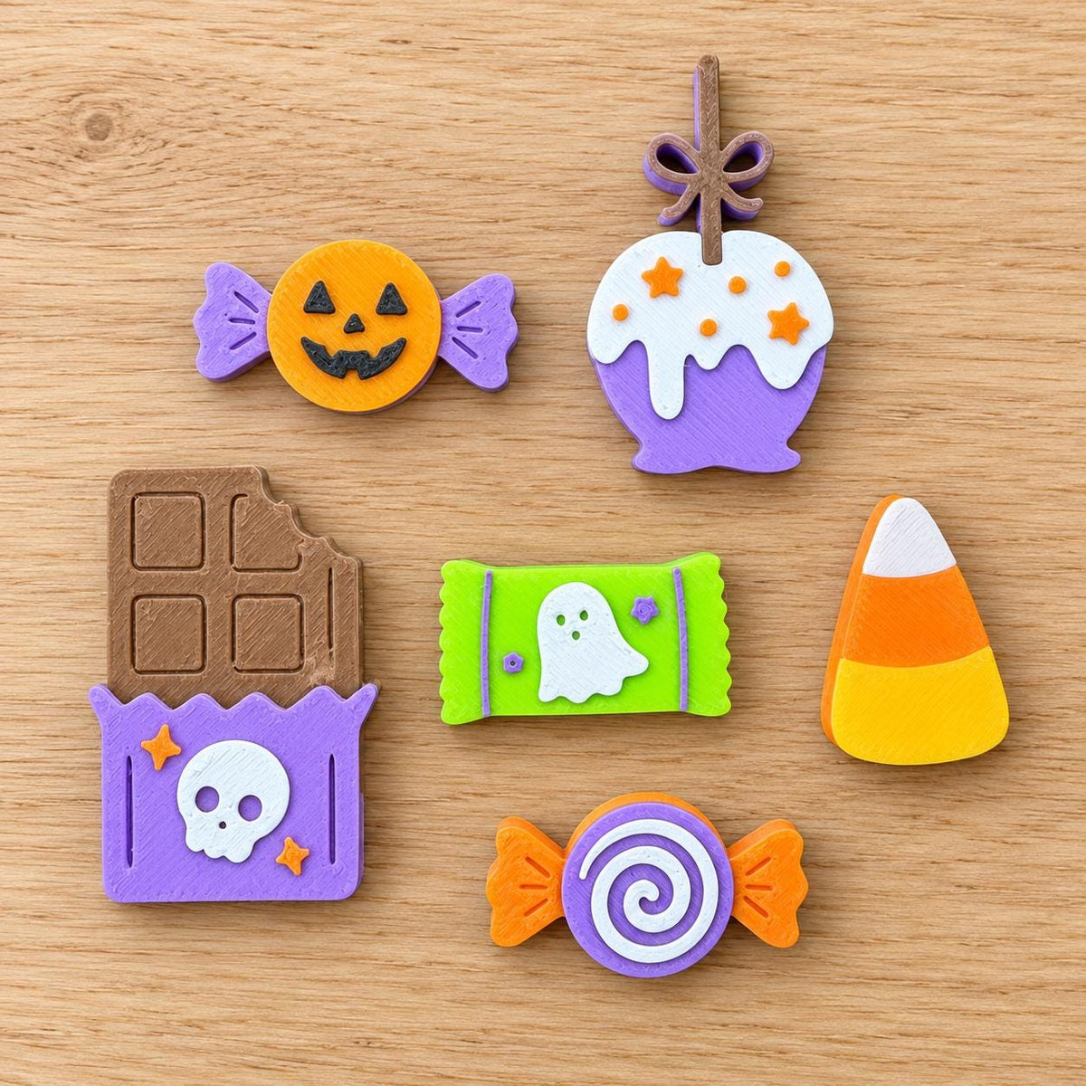 Halloween Pretend Candy Set, Sensory Bin Fillers, Trick-or-Treat Play Food